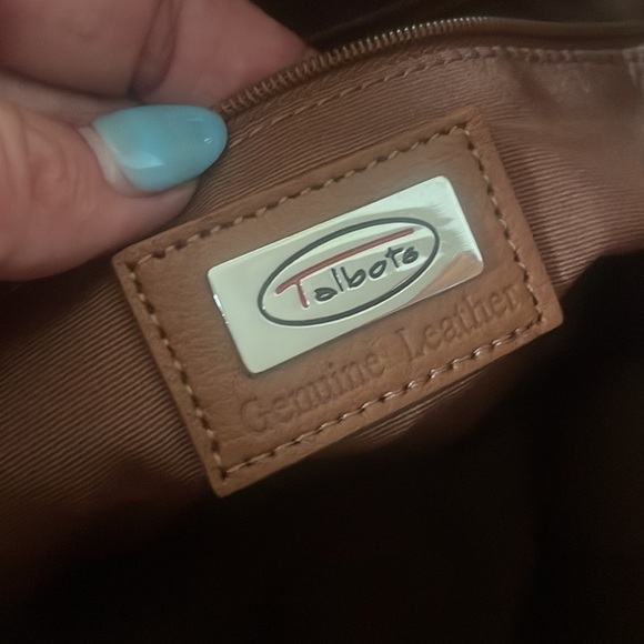 Talbots Gorgeous Tan Leather Drawstring Handbag - Picture 9 of 12